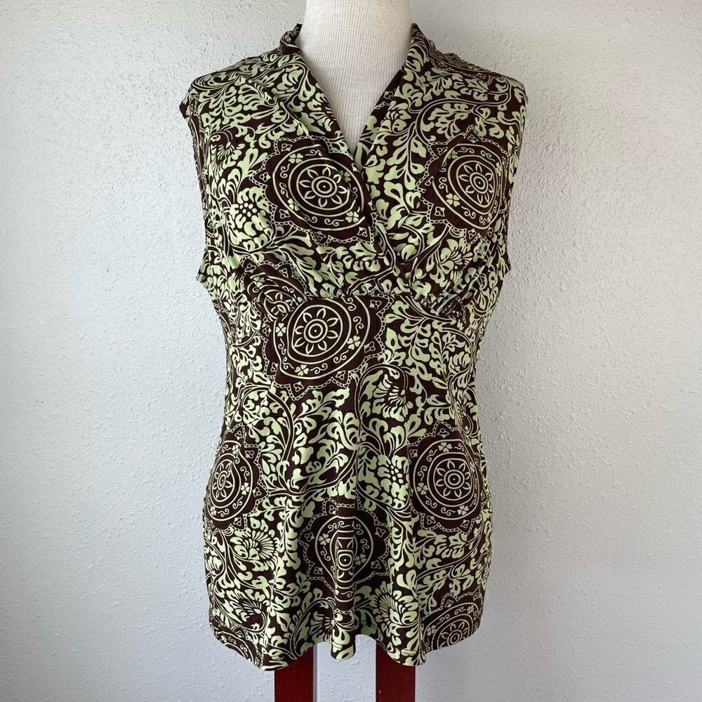 JKLA California Sleeveless Blouse Top Size L EUC